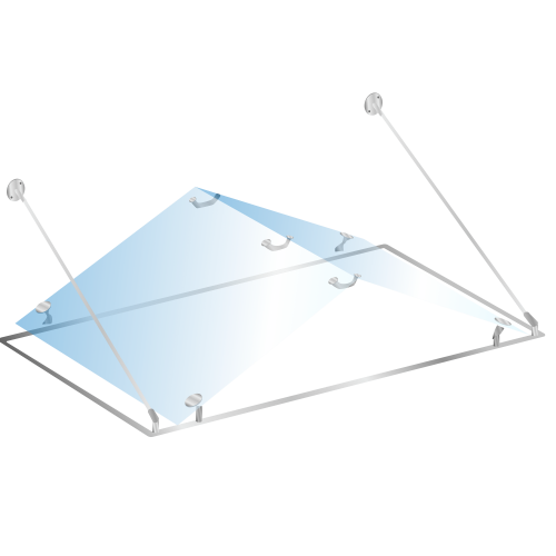 Козырек на треугольном скате